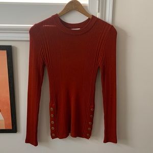 Topshop, Sz 8-10, rust colour knit top